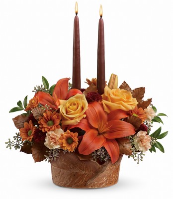 Teleflora's Wrapped In Autumn Centerpiece